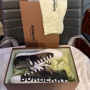 Burberry Multicolor Camouflage Sneakers